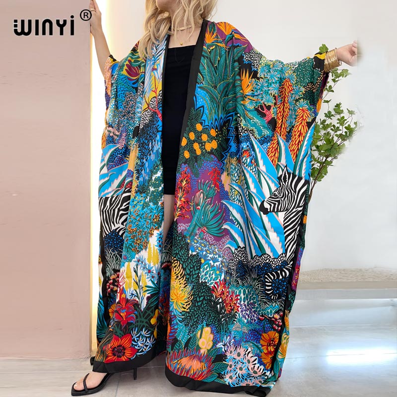 Robe Silk Women - WINYI Afryka Bliski Wschód Kimono Damskie