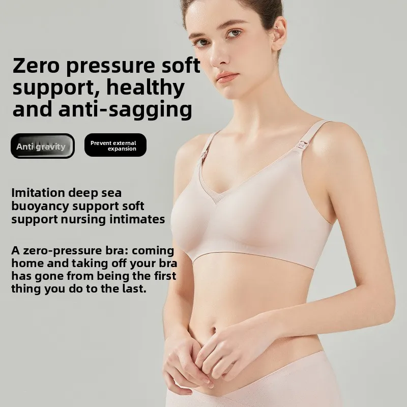 Nursing Bra Sleep - Nylonowy biustonosz ciążowy i poporodowy, zapobiegający