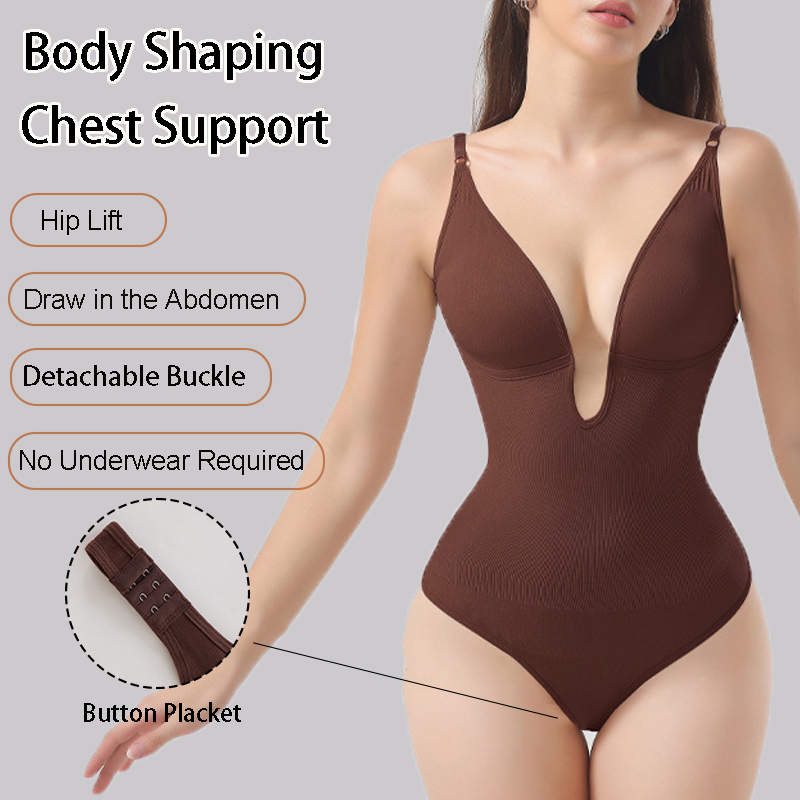 Shapewear Bodysuit Firm - Damskie bezszwowe body modelujące sylwetkę, bez